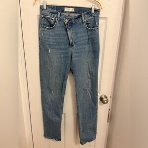 Abercrombie, 90s Ultra High Rise Straight Jeans, Size 30